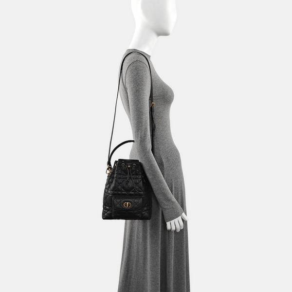 Dior Caro Small Cannage Lambskin Black