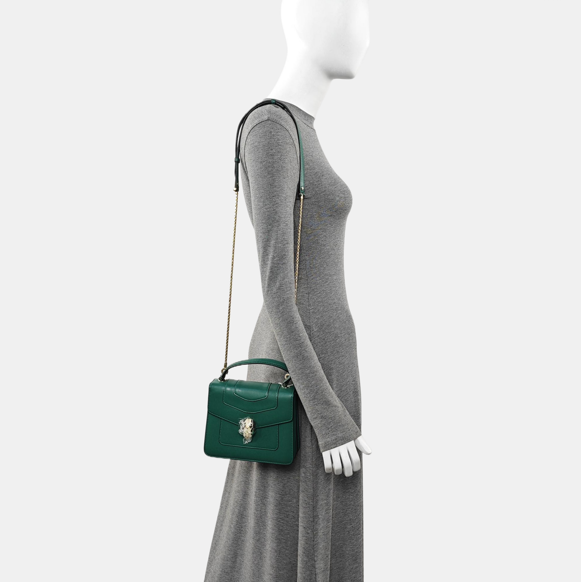 SERPENTI FOREVER Small Calfskin Green