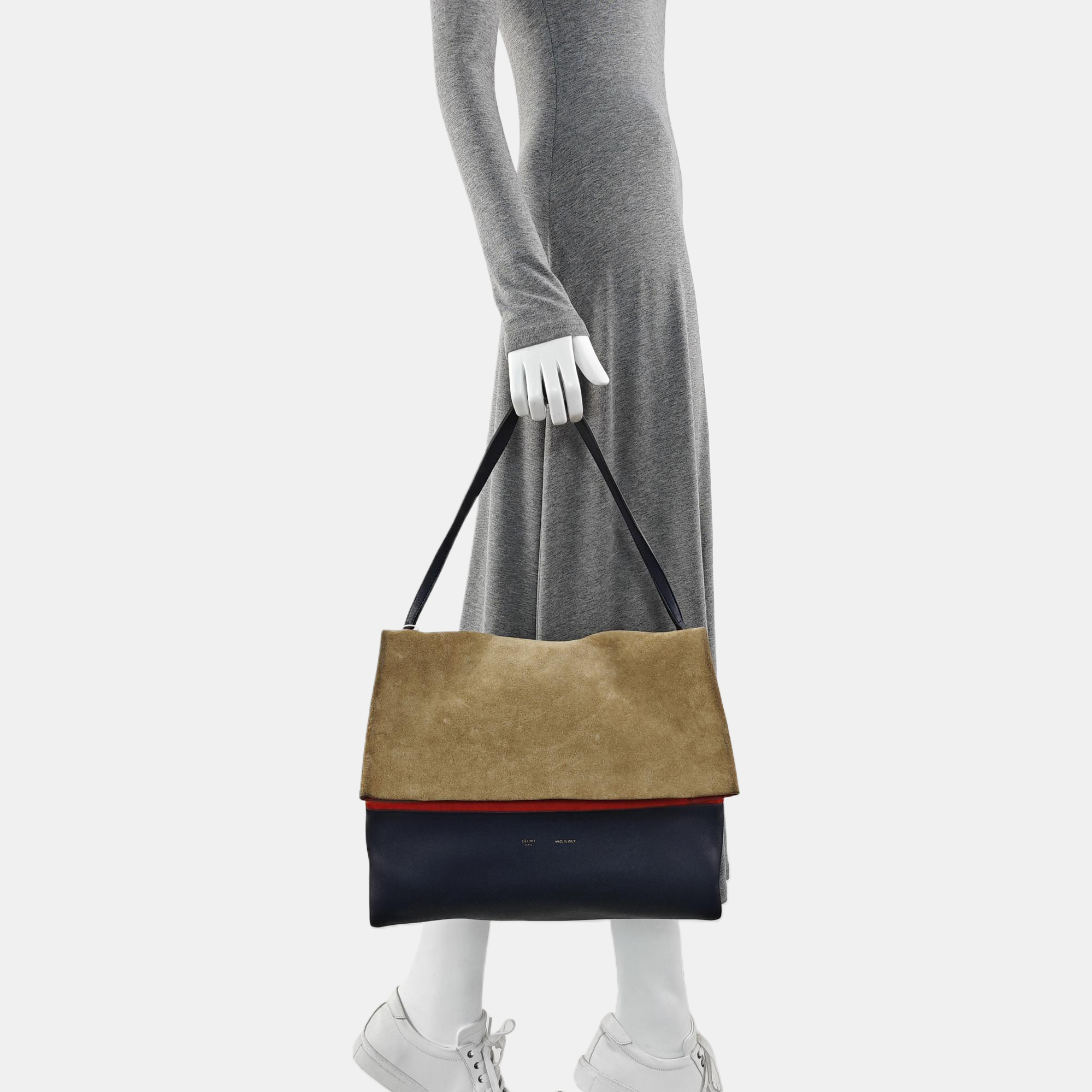 Suede Shoulder Bag Beige