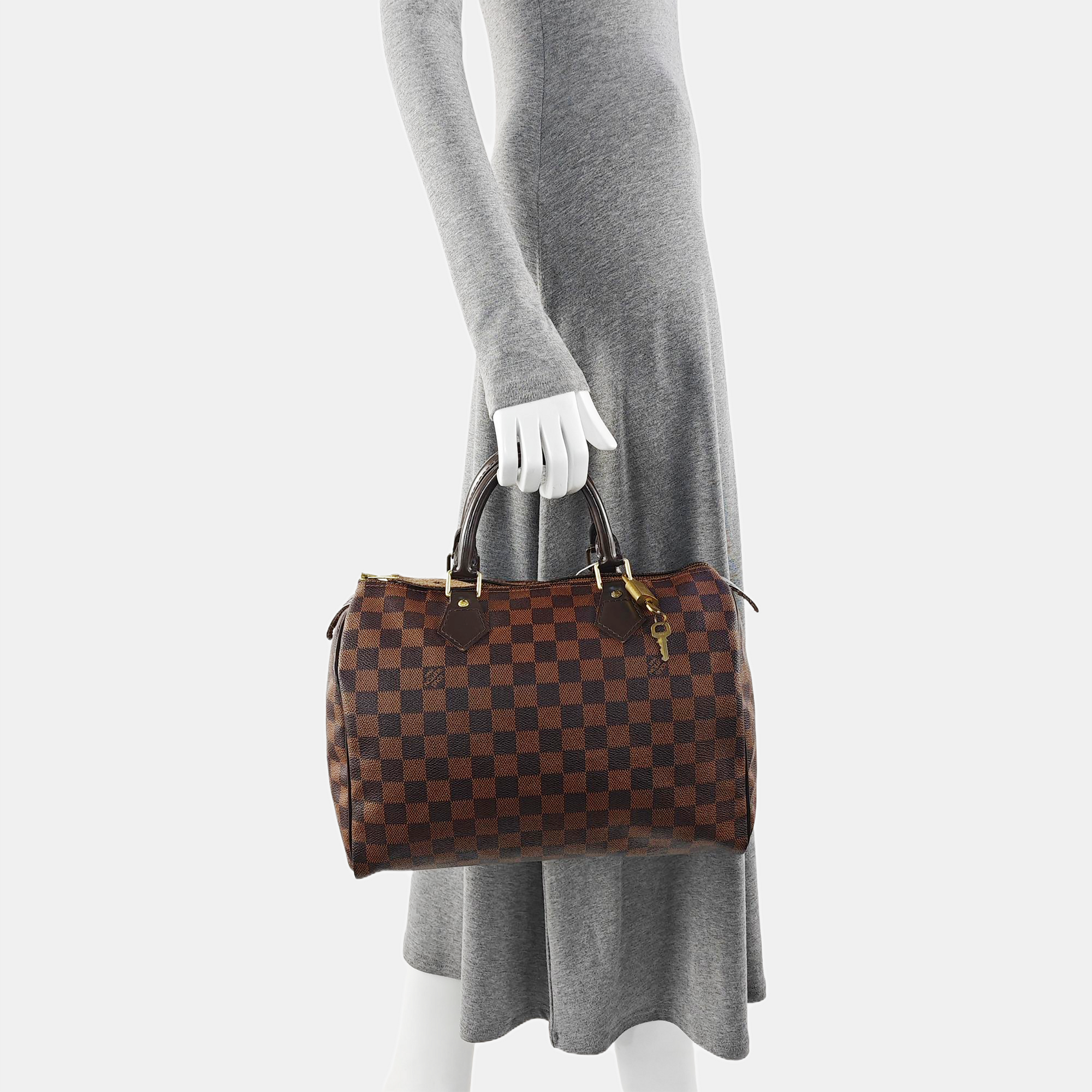 SPEEDY 30 Damier Ebene Coated Canvas Brown