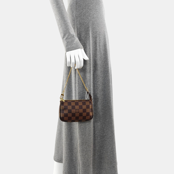 ACCESSOIRES Mini Damier Ebene Coated Canvas Brown