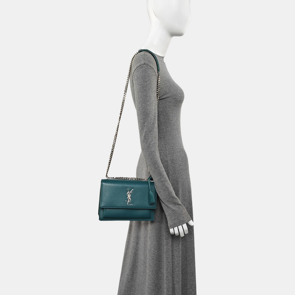 SUNSET Medium Calfskin Green