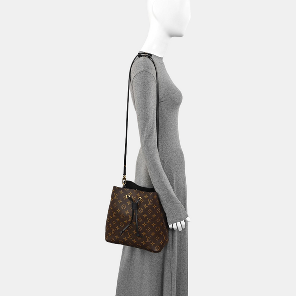 NÉONOÉ MM Monogram Coated Canvas Brown