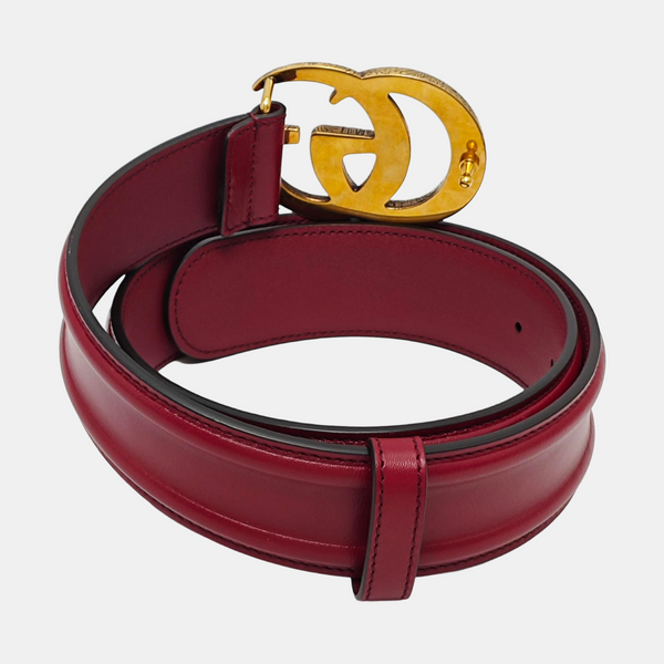 Leather Belt Red