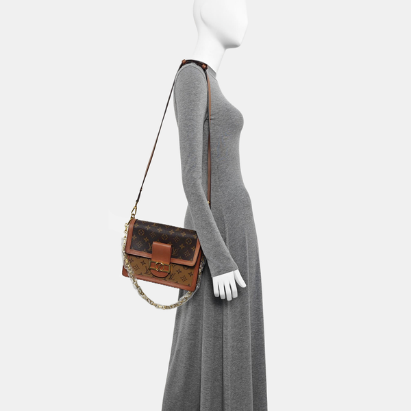 DAUPHINE MM Monogram Coated Canvas Brown