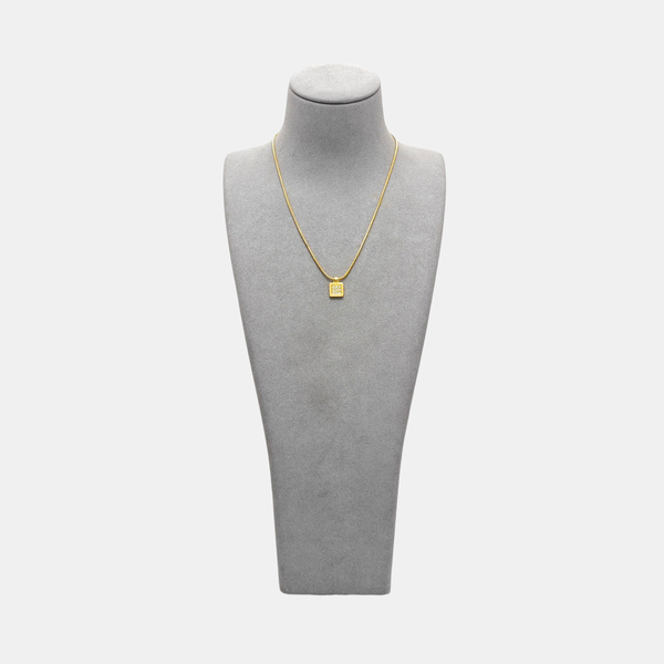 Twist Round Metal Gold Necklace