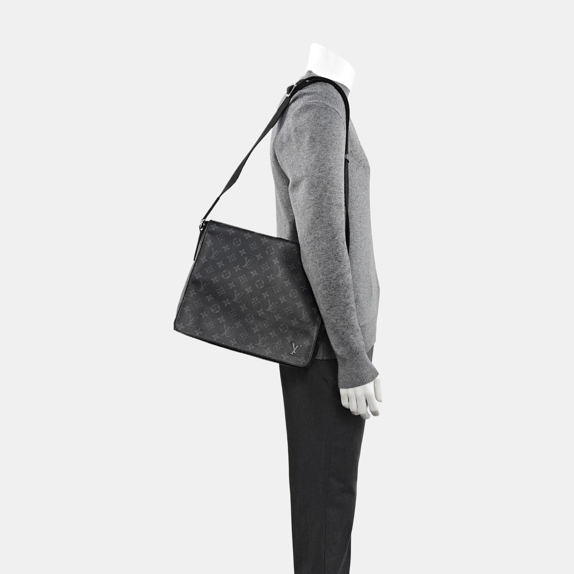 DISTRICT MM Monogram Coated Canvas Black