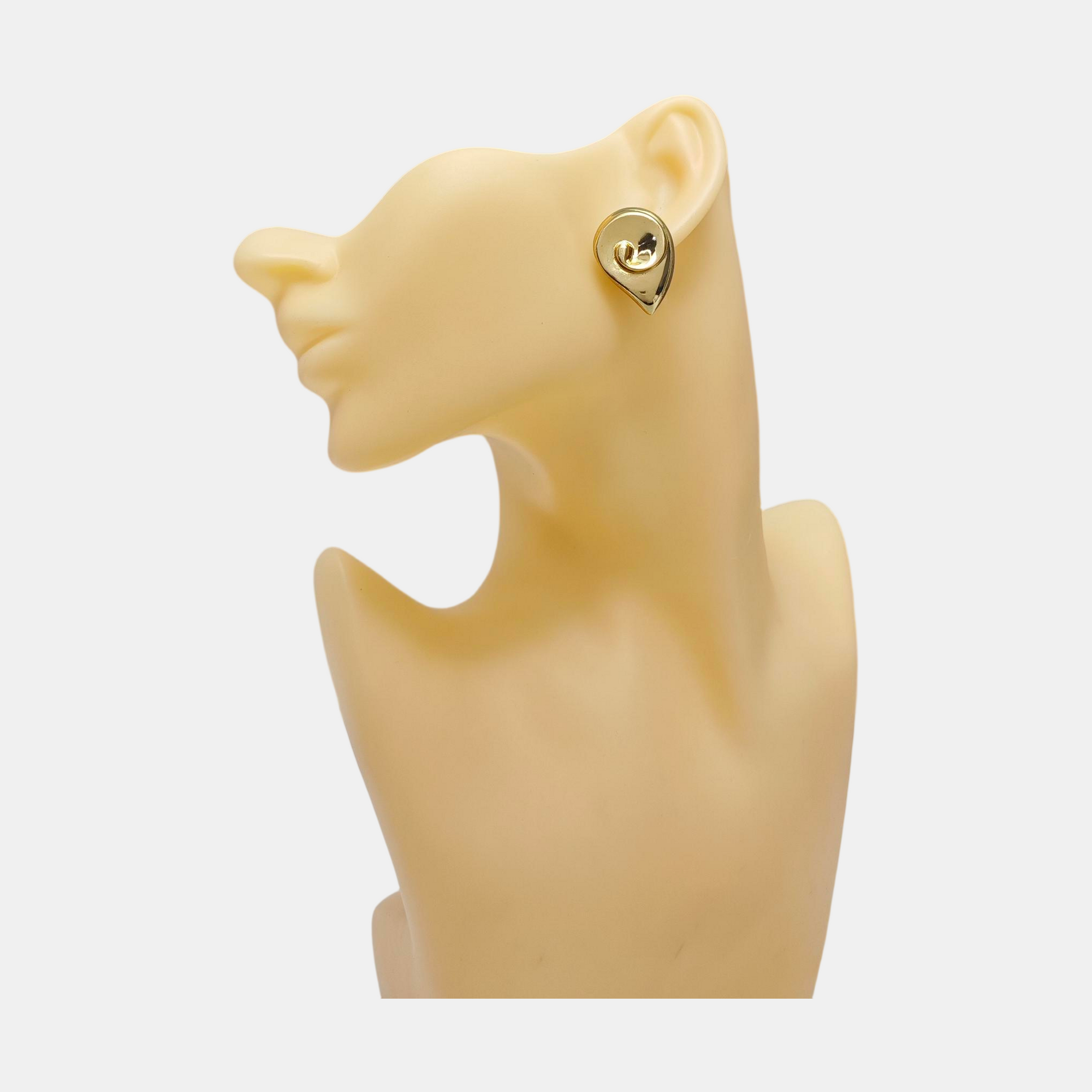 Metal Gold Clip On Earrings