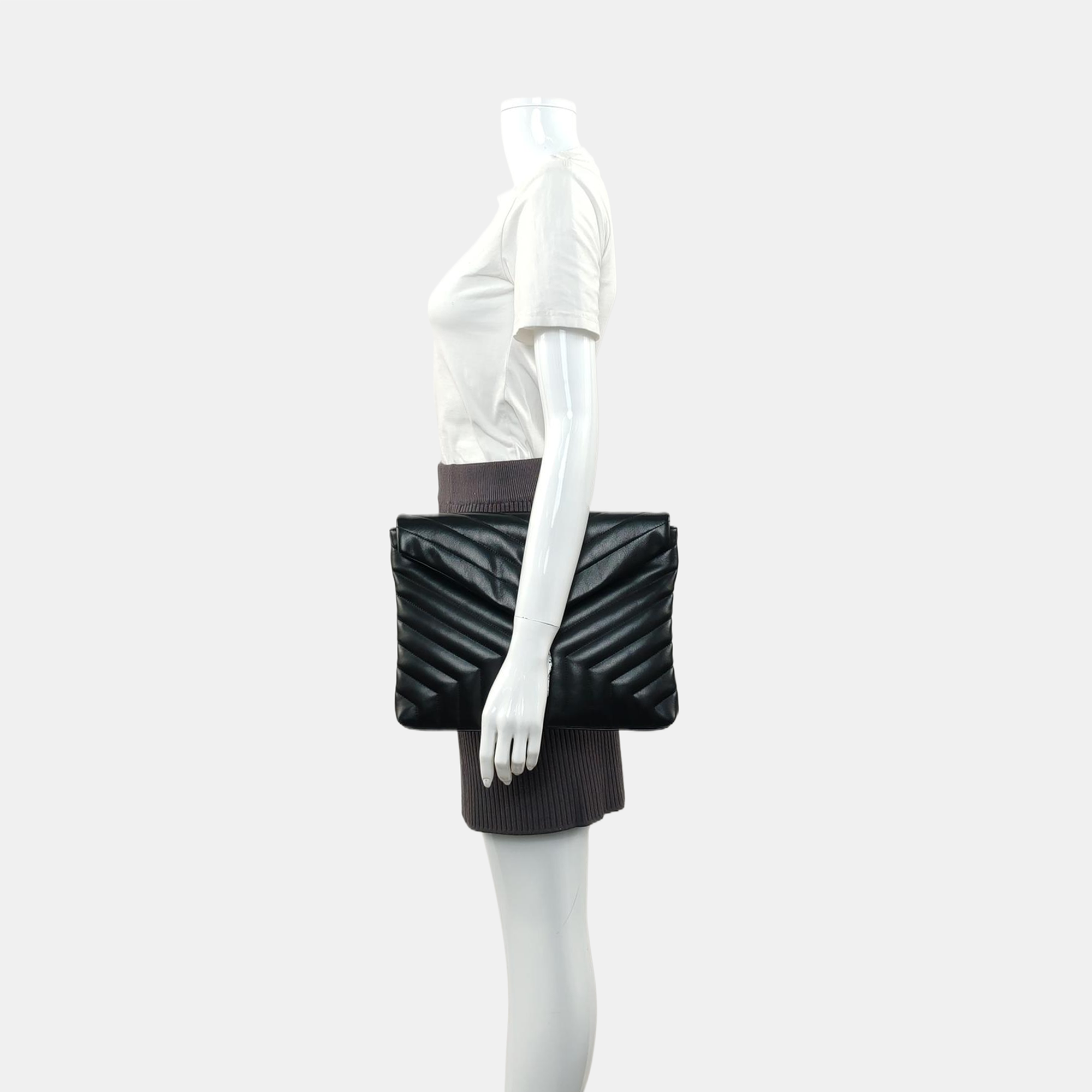 Chevron Calfskin Black