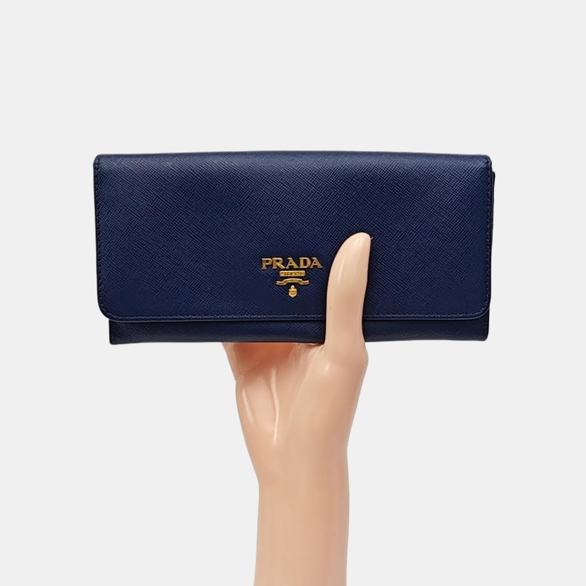 Mini Bag Saffiano Calfskin Blue Wallet