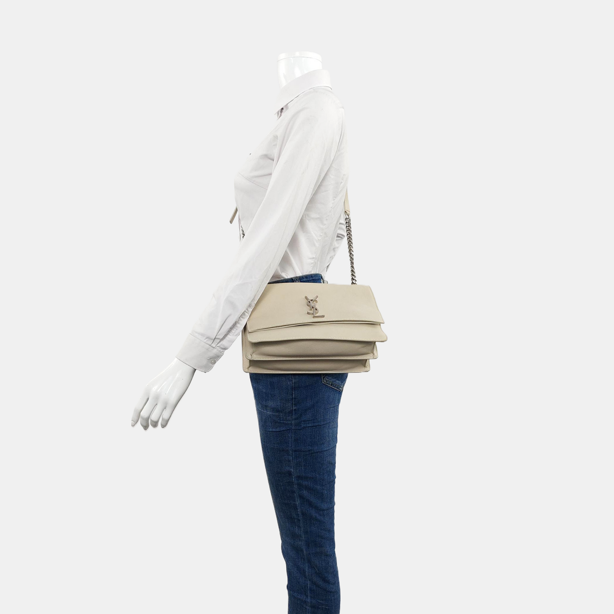 Calfskin Shoulder Bag White