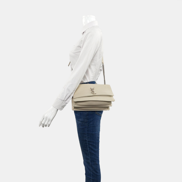 Calfskin Shoulder Bag White