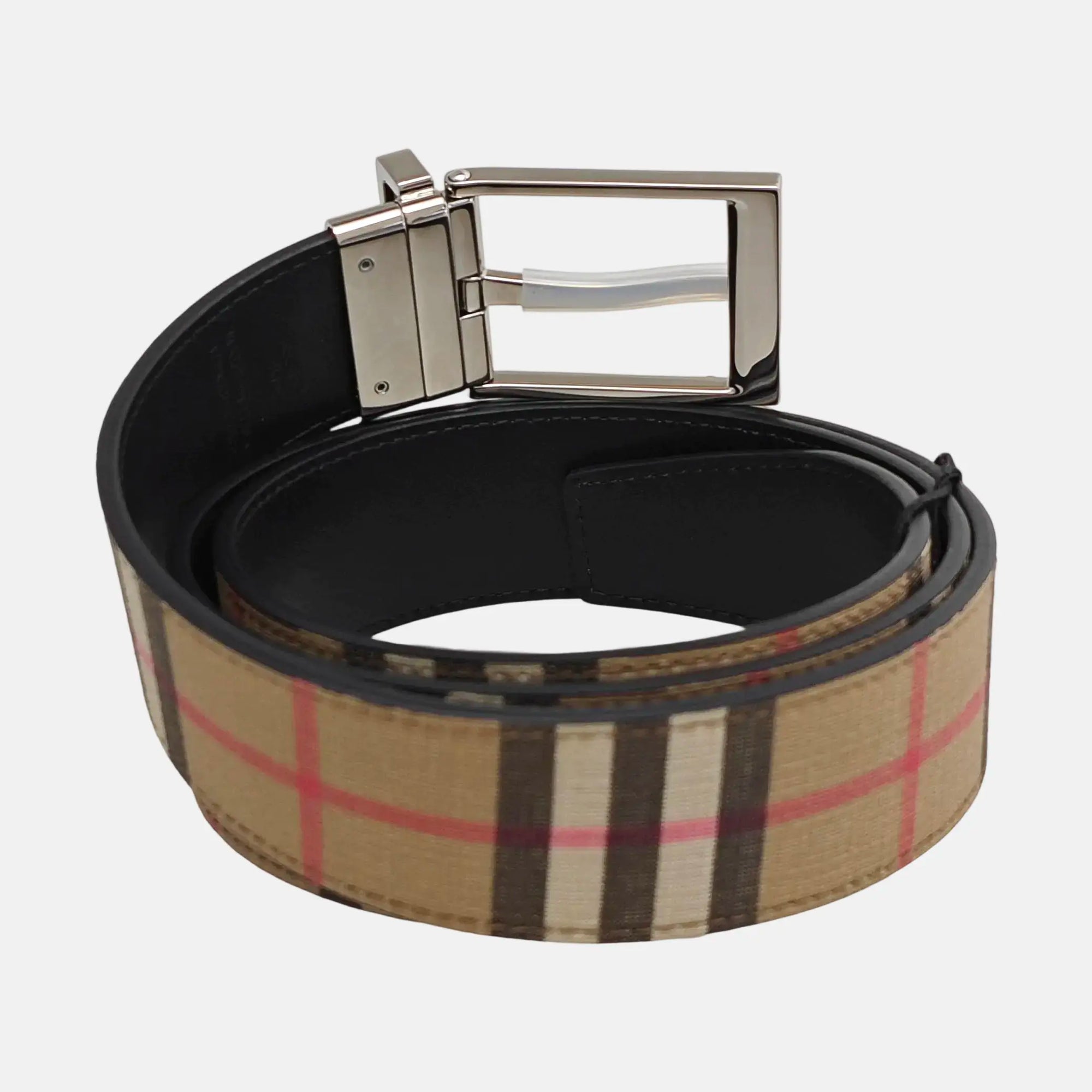 Coated Canvas Belt Beige