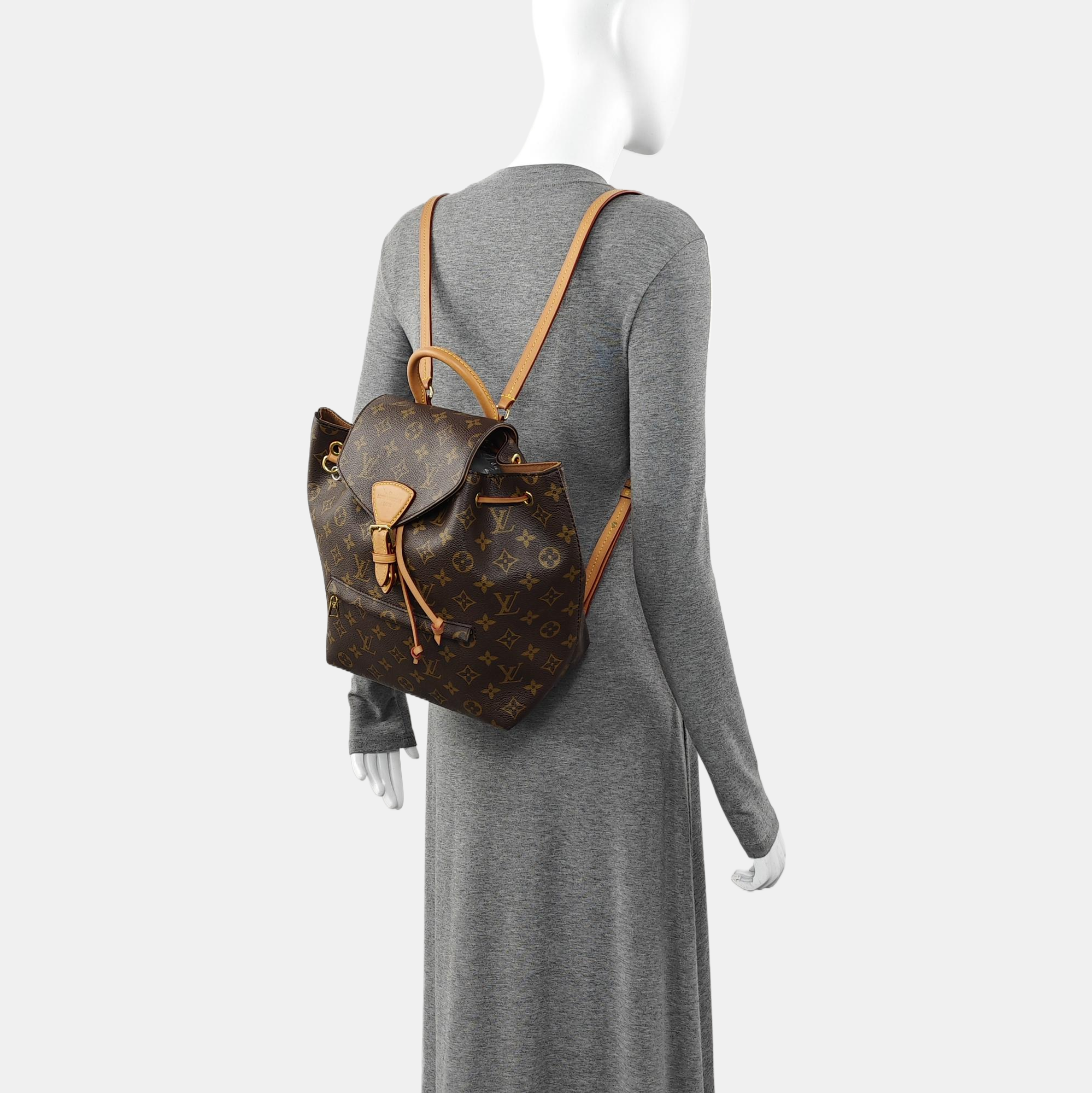 MONTSOURIS PM Monogram Coated Canvas Brown