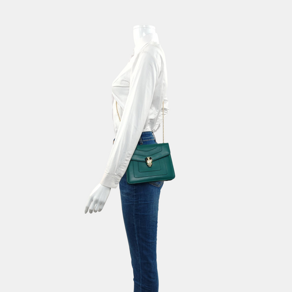 SERPENTI FOREVER Small Calfskin Green