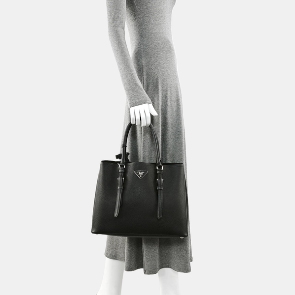 Double Medium Calfskin Black