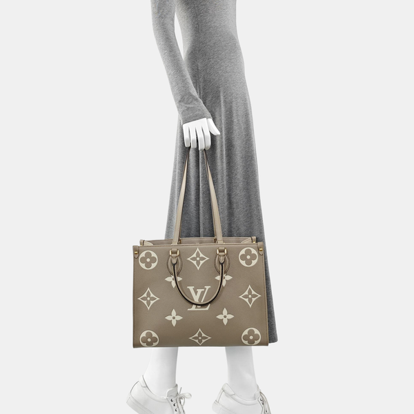 ONTHEGO MM Monogram Calfskin Gray