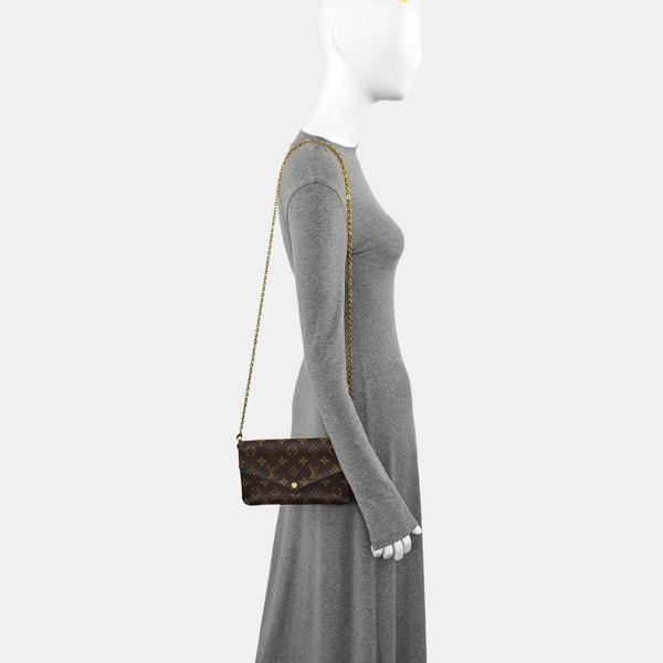 FÉLICIE Monogram Coated Canvas Brown