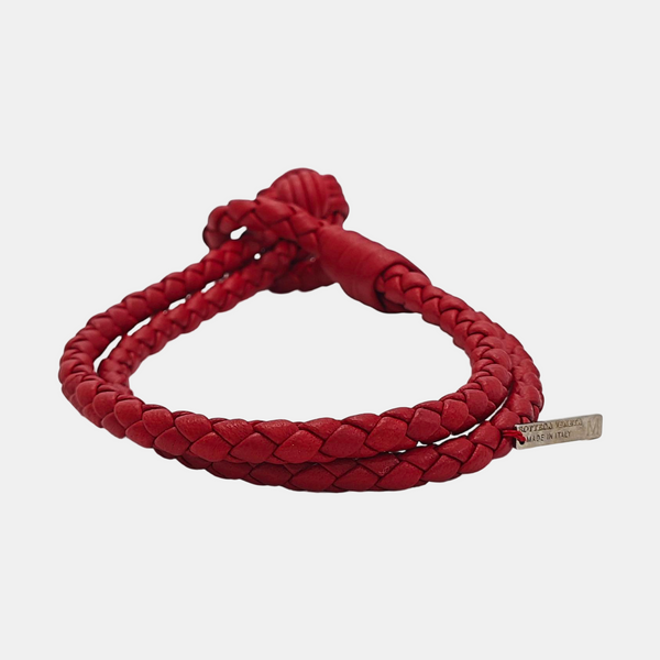 Leather Red Bangle