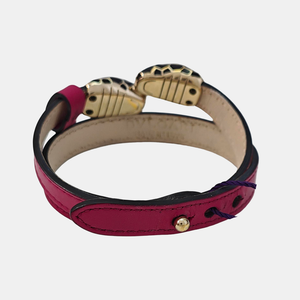 SERPENTI Leather Red Bangle