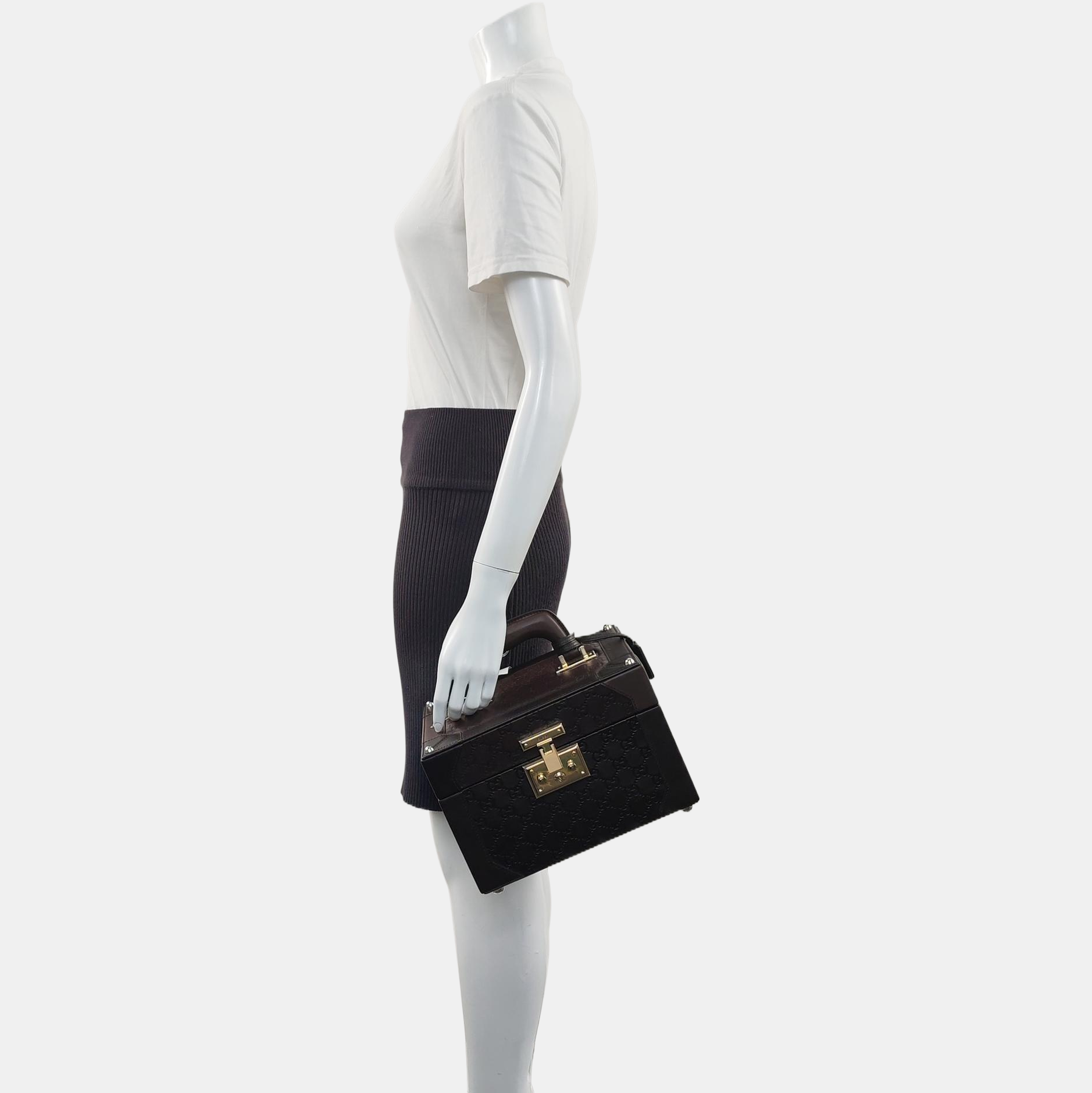 Padlock Small Monogram Calfskin Brown
