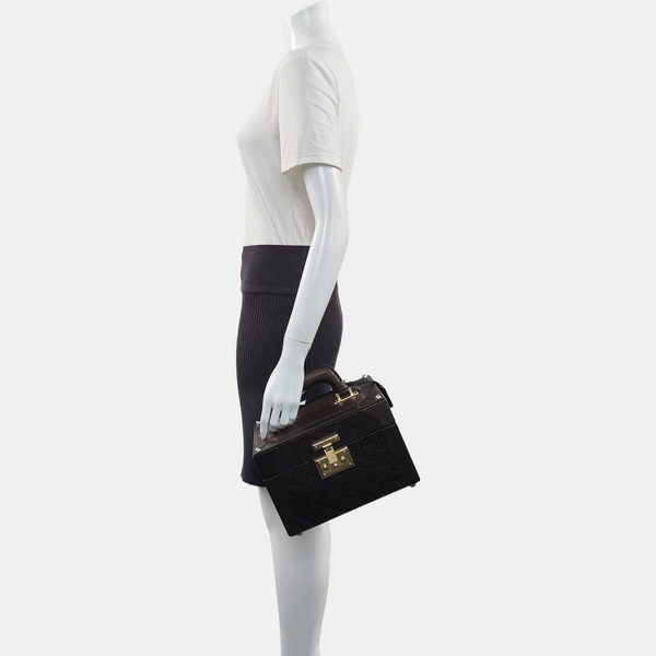 Padlock Small Monogram Calfskin Brown