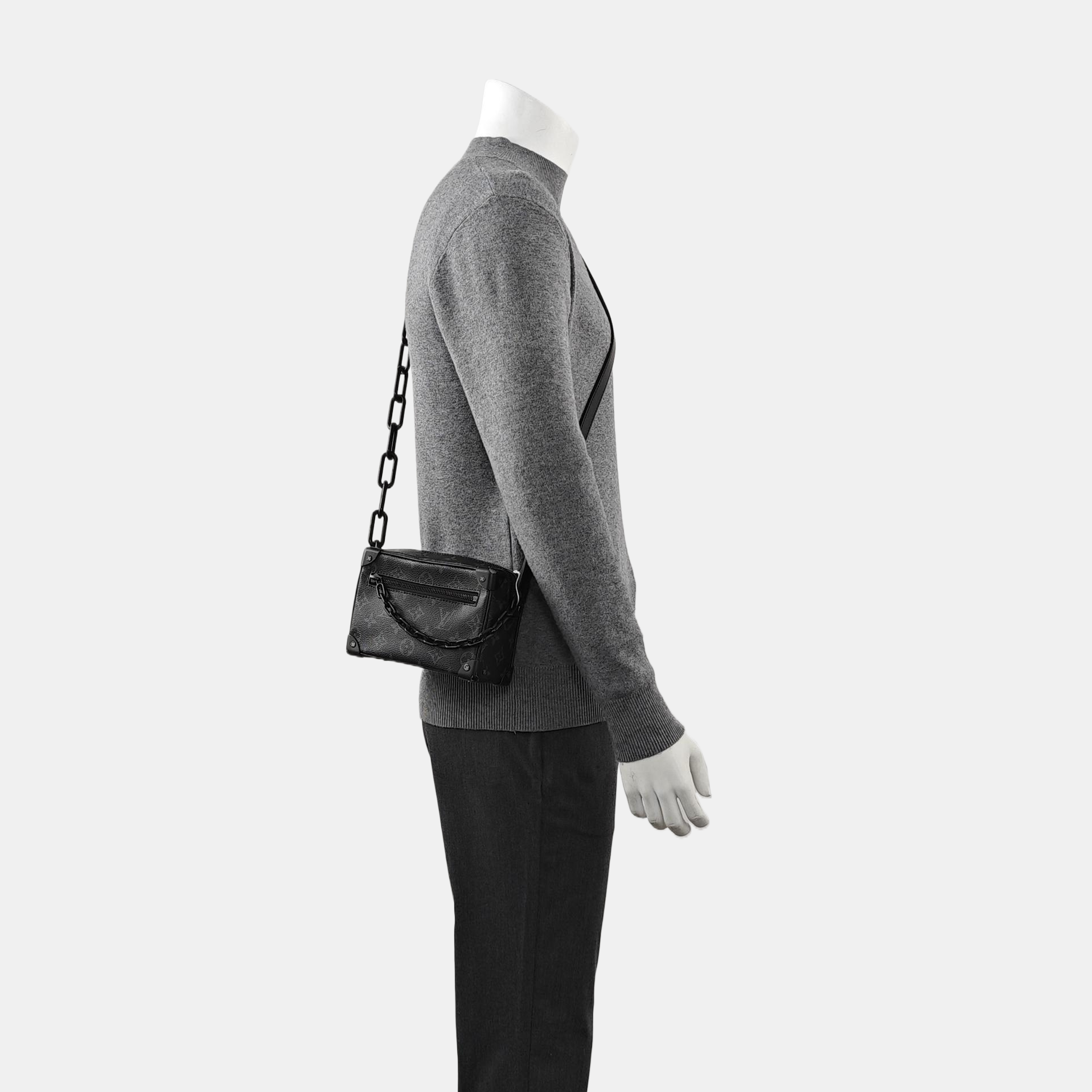 SOFT TRUNK Mini Monogram Coated Canvas Black
