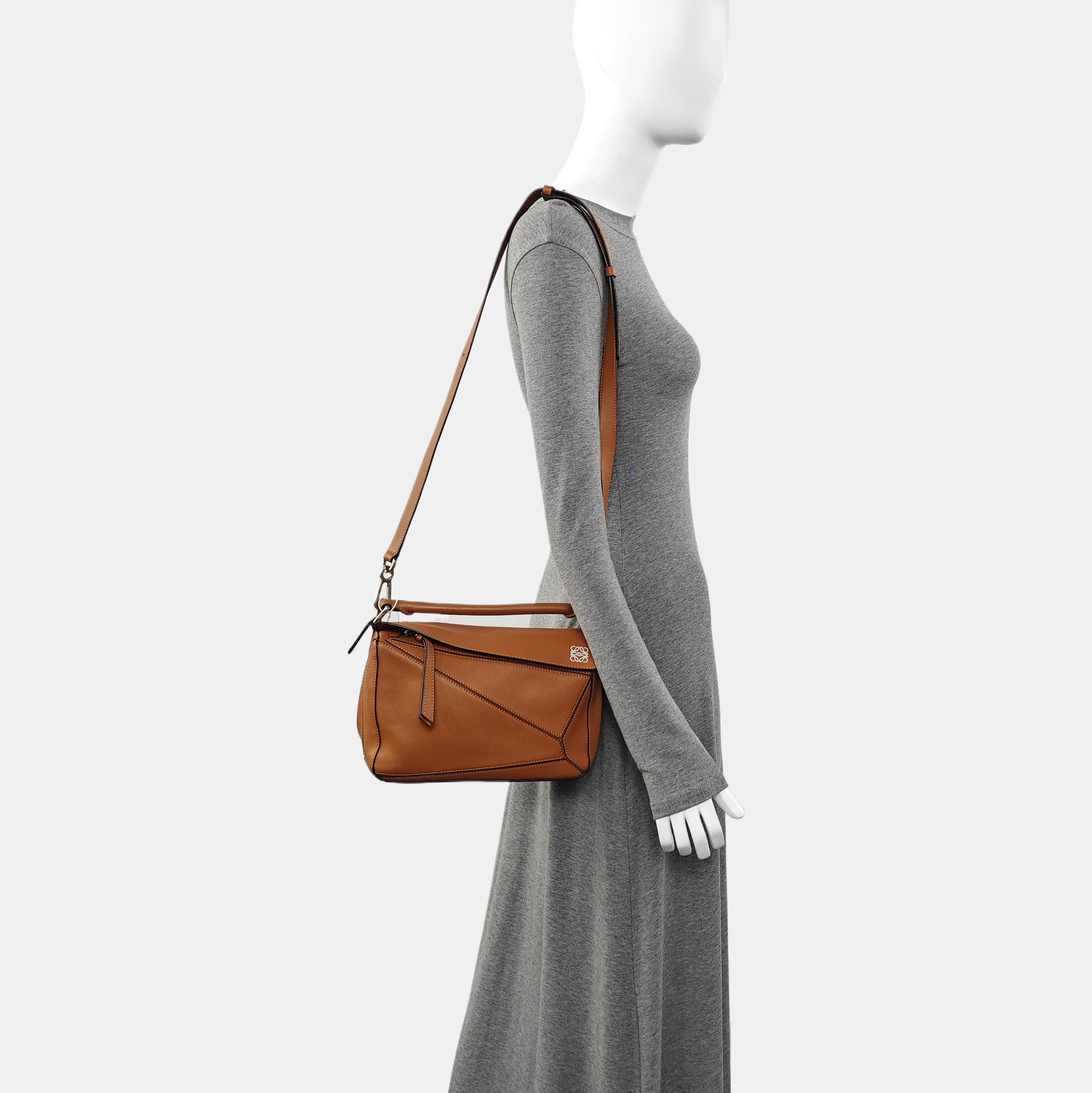Puzzle Small Calfskin Brown