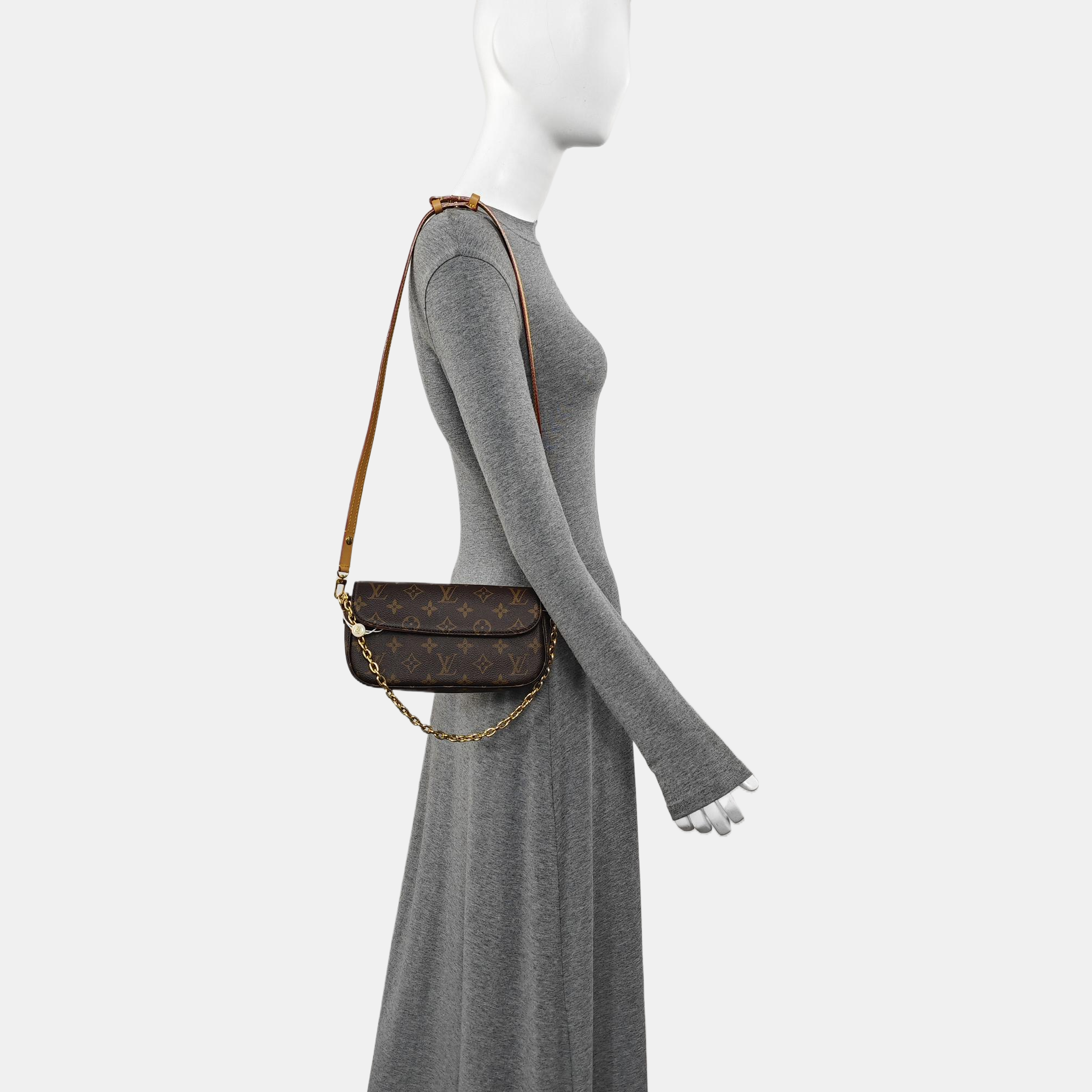 IVY Monogram Coated Canvas Brown
