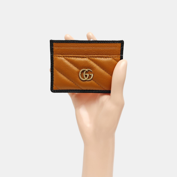 GG Marmont Mini Quilted Calfskin Brown Wallet