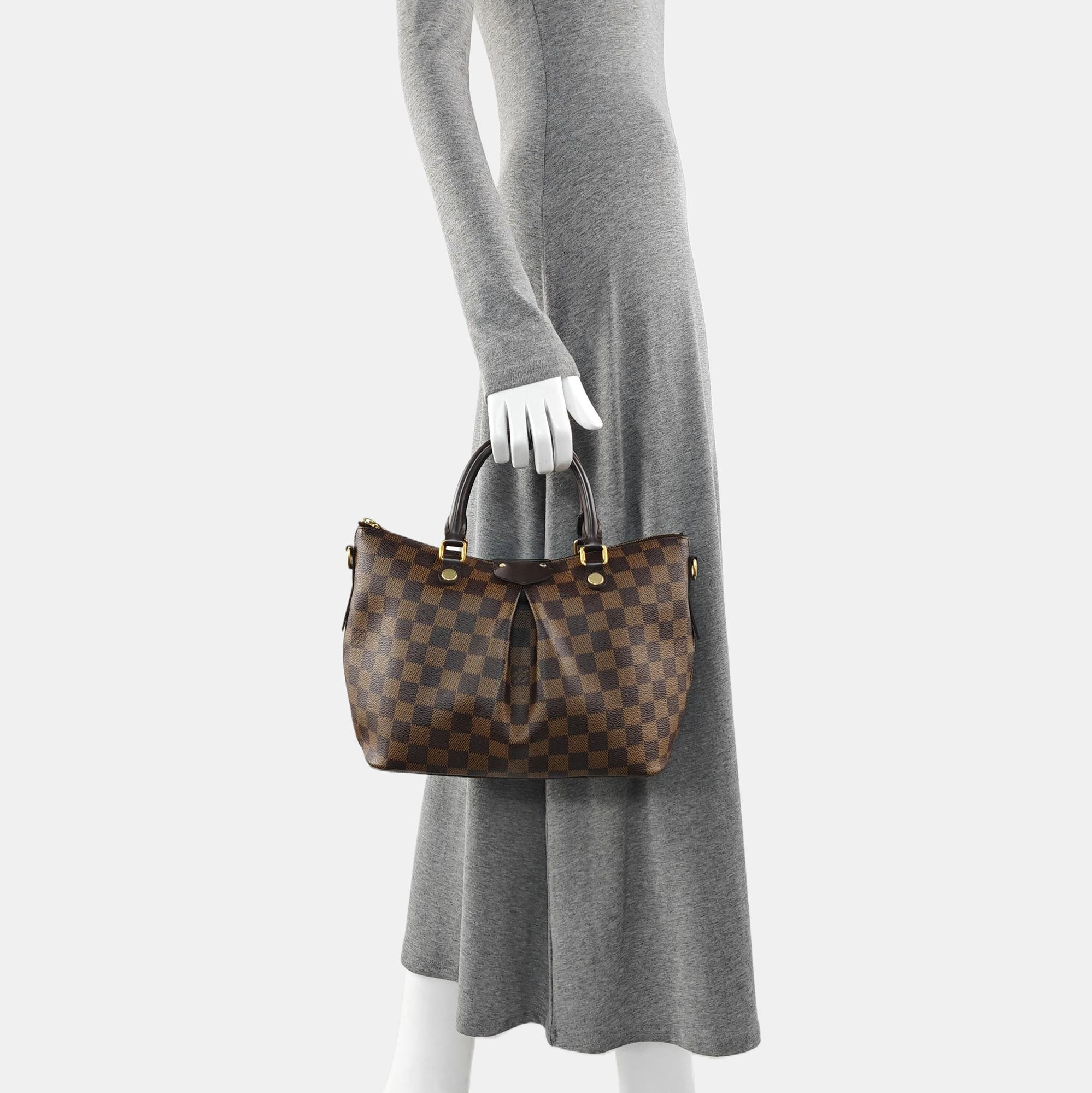 SIENA Damier Ebene Coated Canvas Brown