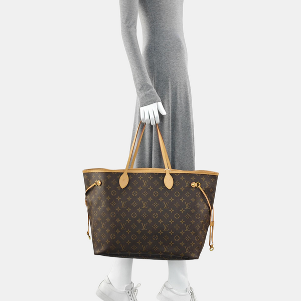 NEVERFULL GM Monogram Coated Canvas Brown