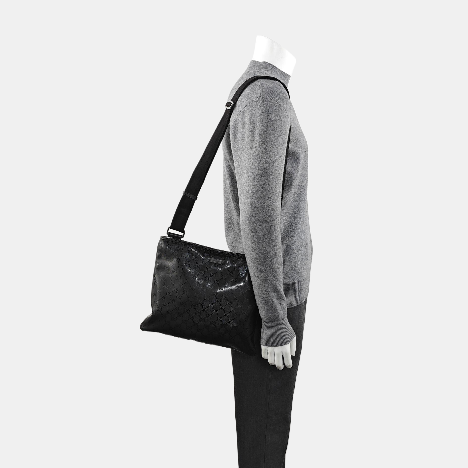 GG Imprime Monogram Coated Canvas Black