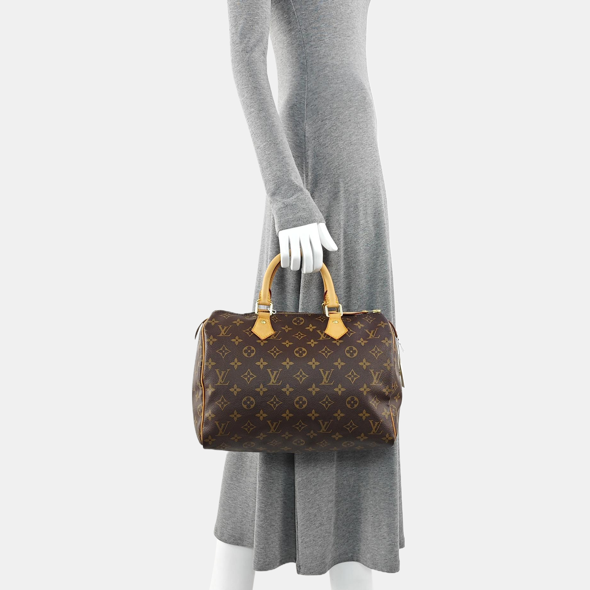 SPEEDY 30 Monogram Coated Canvas Brown
