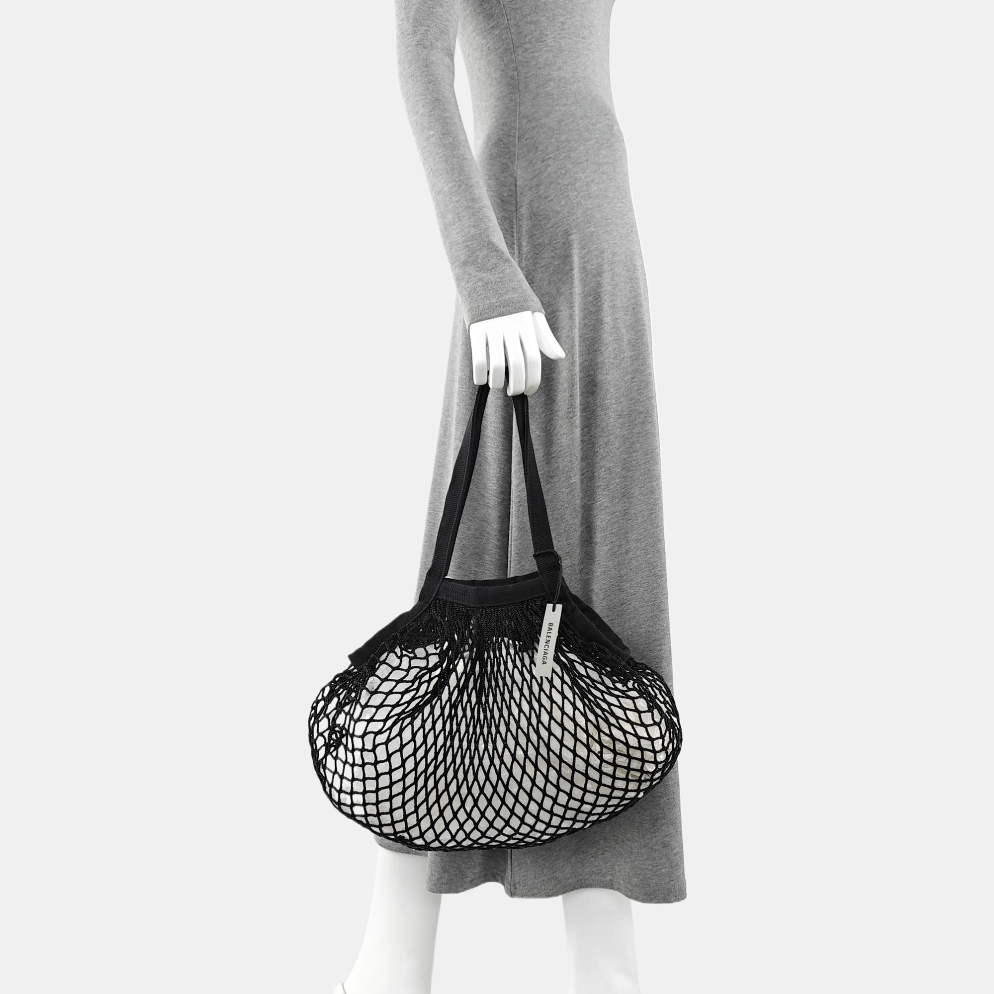 Fabric Top Handle Bag Black