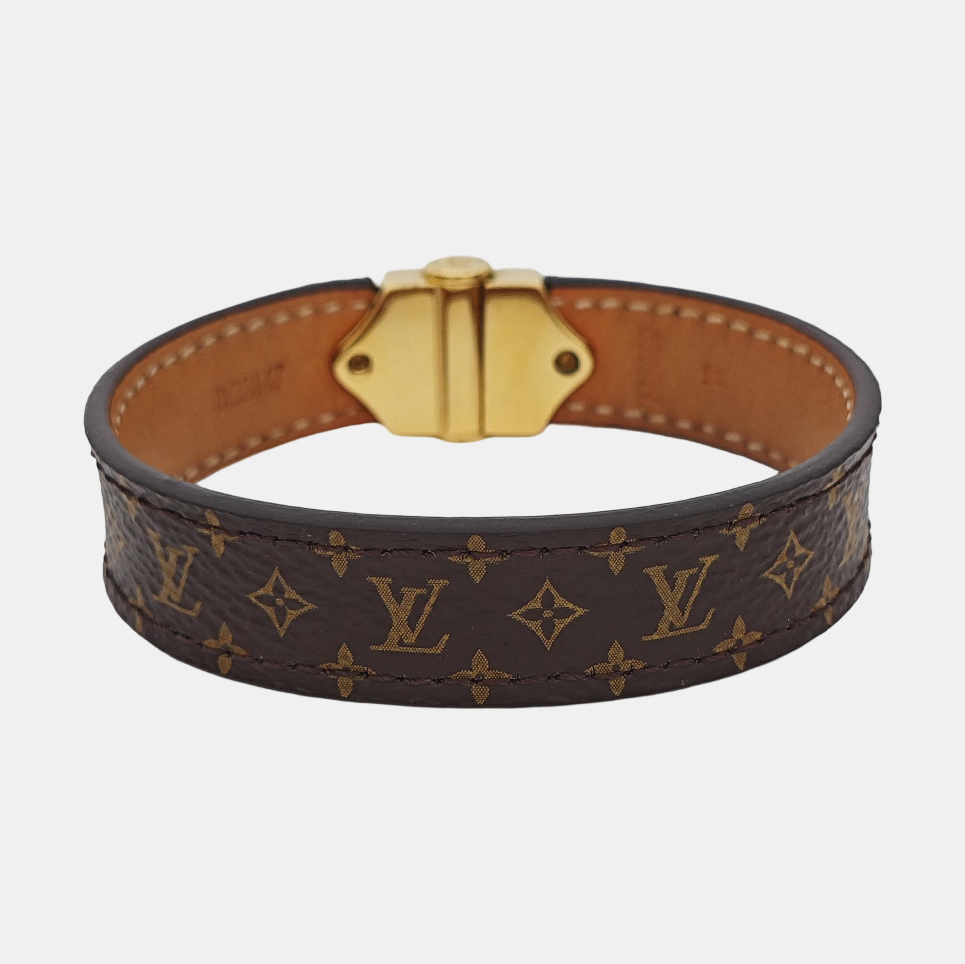 SPIRIT NANO MONOGRAM Metal Brown Bangle