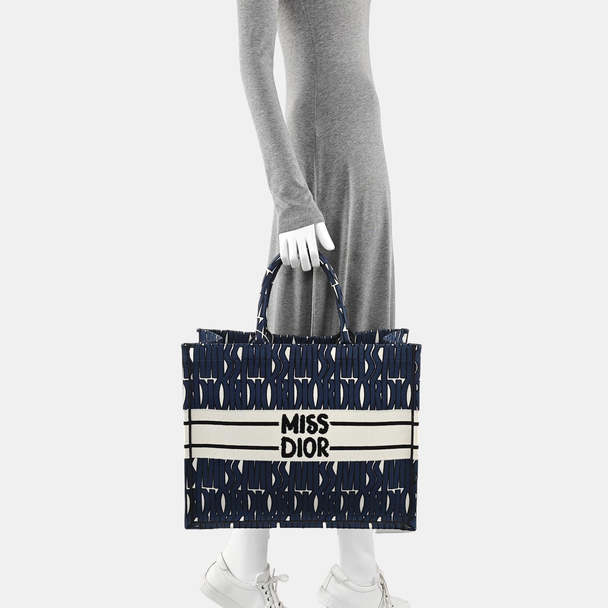 Book Tote Large Fabric Blue