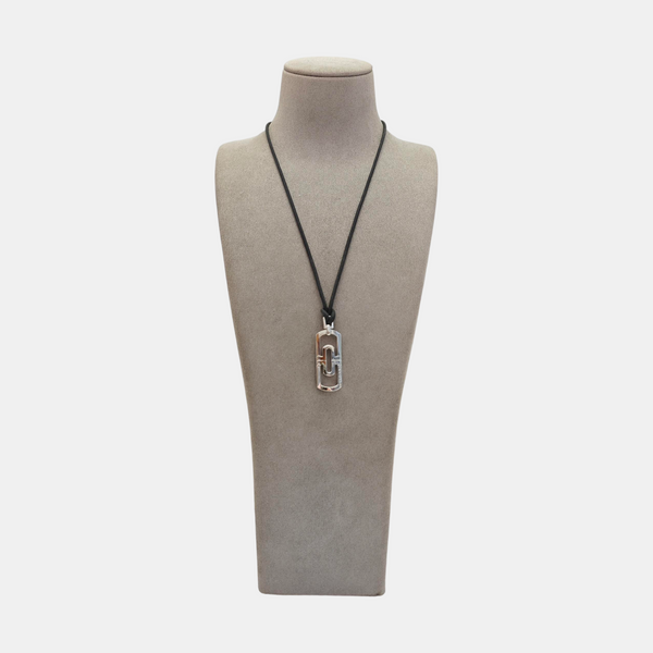 PARENTESI Fabric Black Necklace
