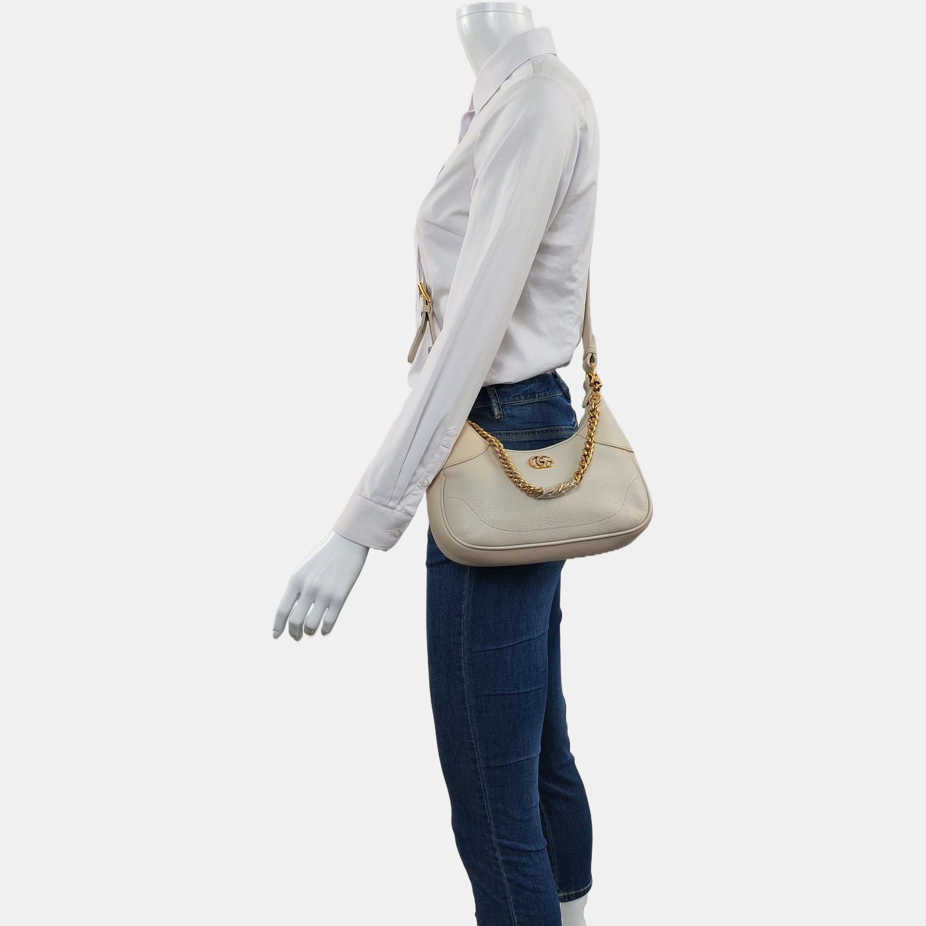 Aphrodite Small Calfskin White