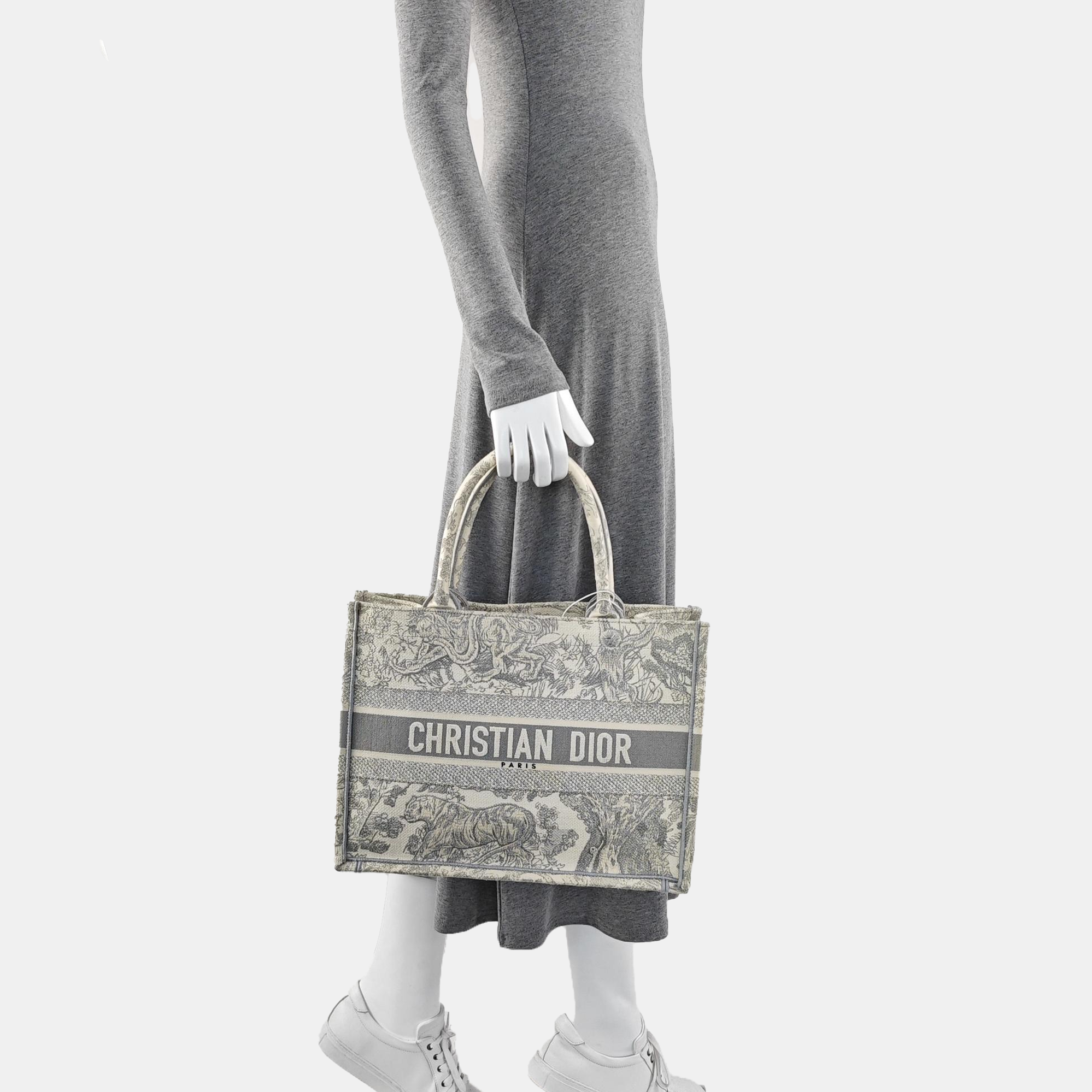 Book Tote Medium Canvas Gray
