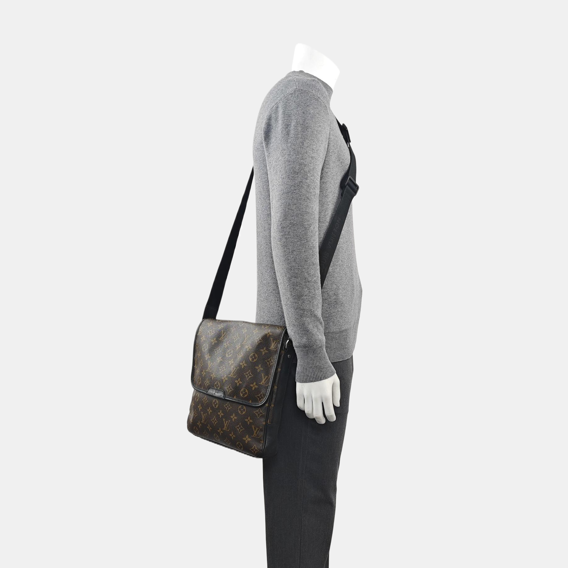 Monogram Coated Canvas Shoulder Bag Brown