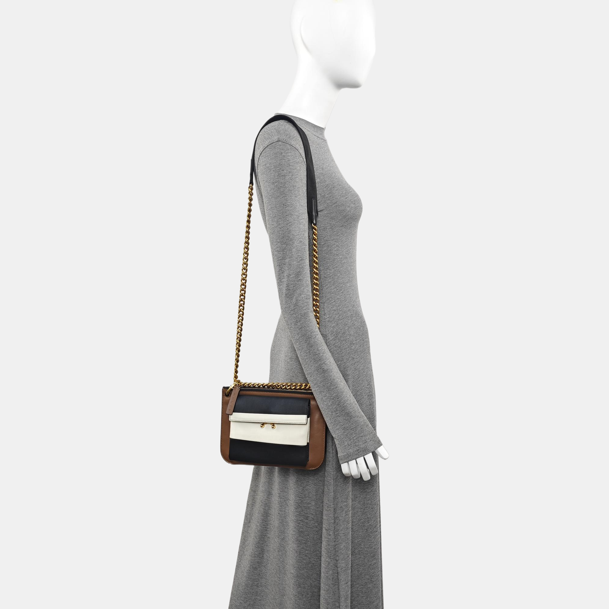 Calfskin Shoulder Bag Multicolor