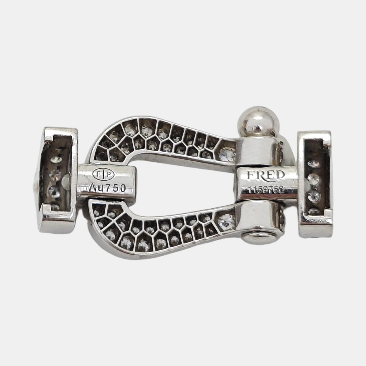 Force 10 18k White Gold Silver Pendant