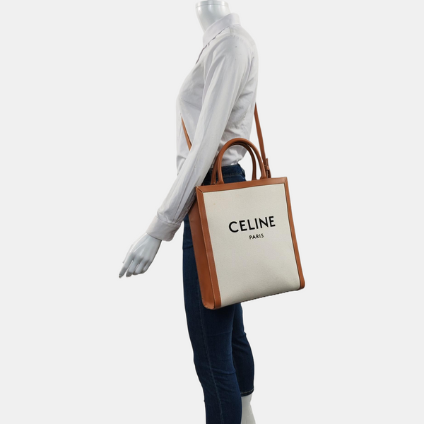 Authenticated pre-owned  CABAS CELINE Small Canvas White - Shoulder Bag at Looply