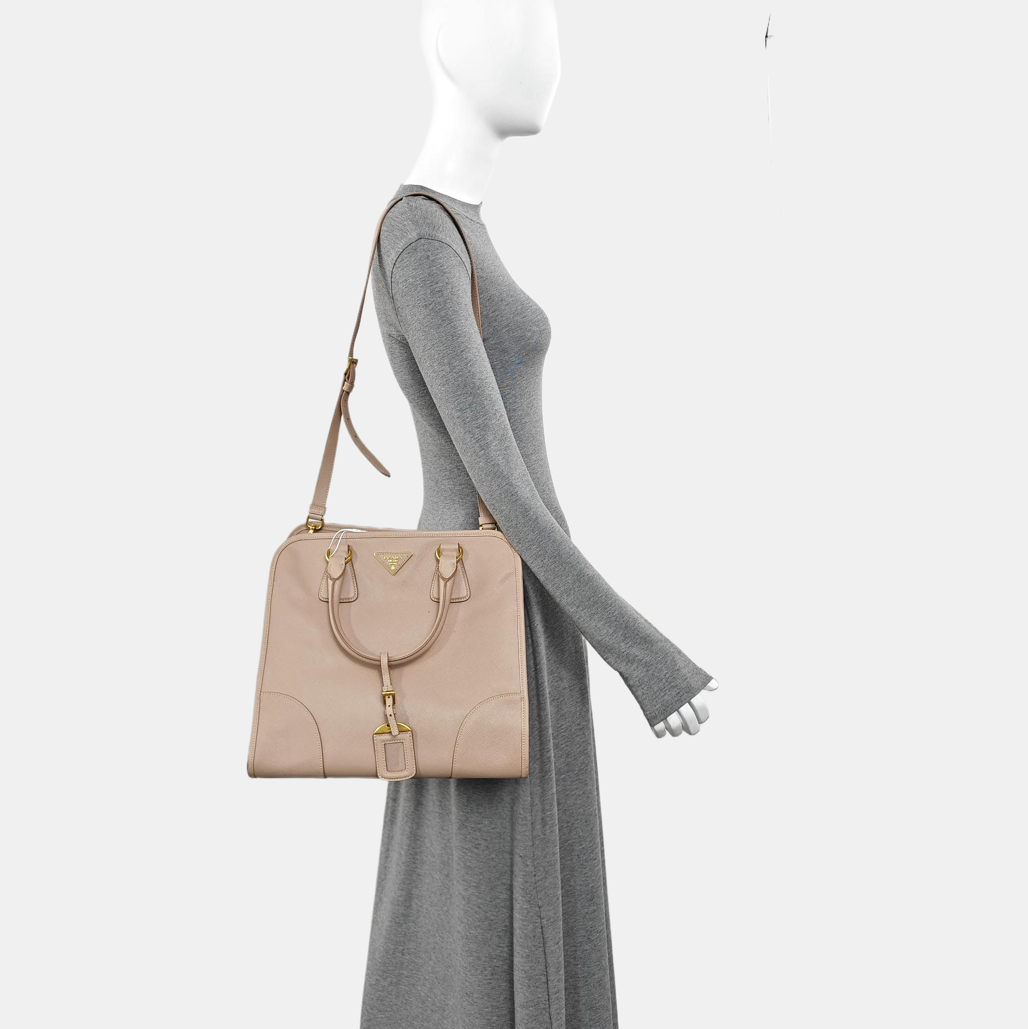 Saffiano Calfskin Tote Bag Pink