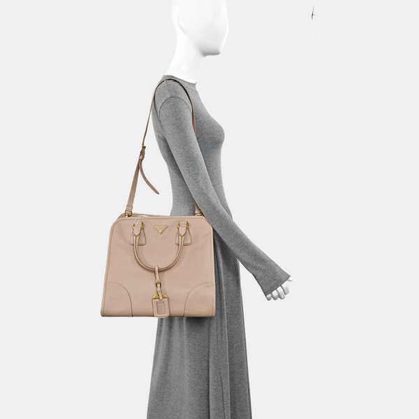 Saffiano Calfskin Tote Bag Pink