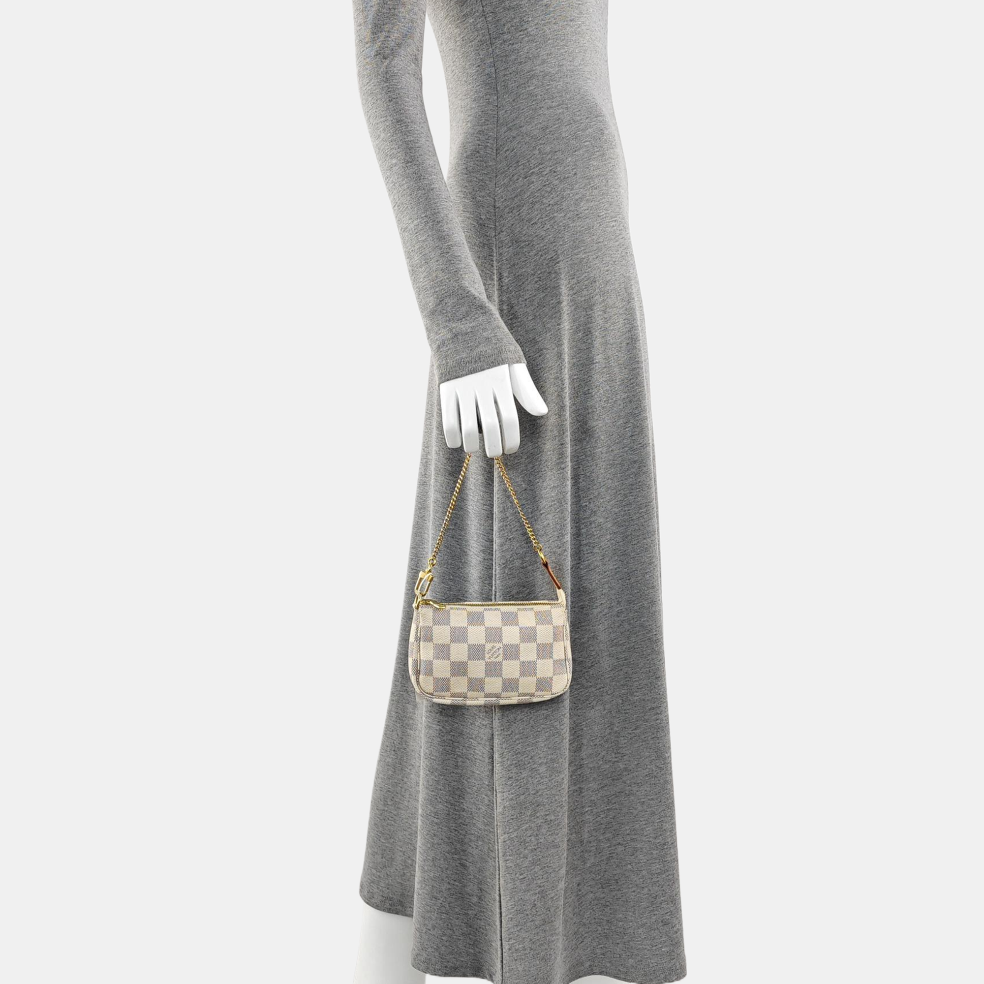 ACCESSOIRES Mini Damier Azur Coated Canvas White