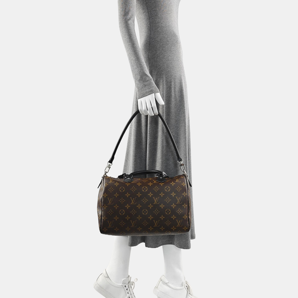 SPEEDY SOFT 30 Monogram Coated Canvas Brown