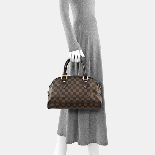 DUOMO Damier Ebene Coated Canvas Brown