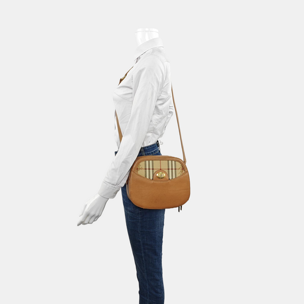 Calfskin Shoulder Bag Brown
